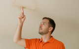 Checking ceilings for water during roof repair